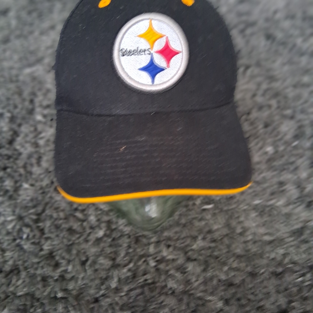 Black Cap with Logo and Yellow Trim